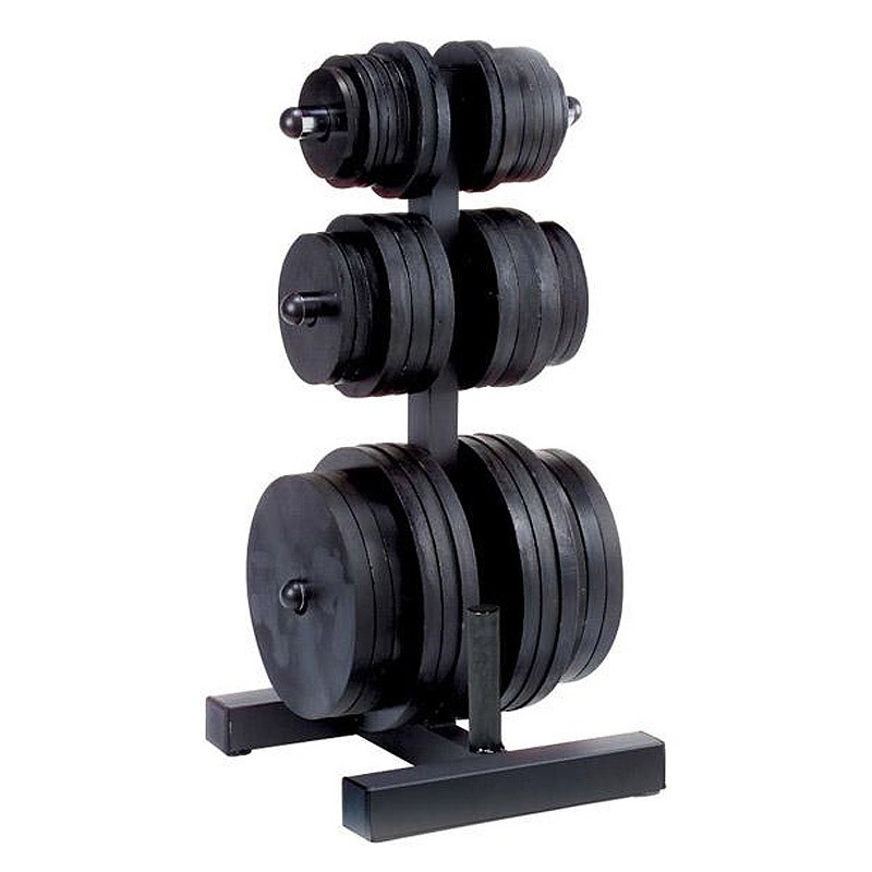 EurHomePlus A-frame dumbbell-rek 5-laags staal gewicht dumbbellstandaard, max. belastbaarheid 100 kg, gewicht houder rek voor thuis gym (wit